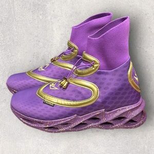 Size 11- Tronus Luxe Cushioned High Tops Purple